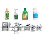 स्वचालित कीटनाशक तरल उर्वरक भरने कैपिंग लेबलिंग लाइन