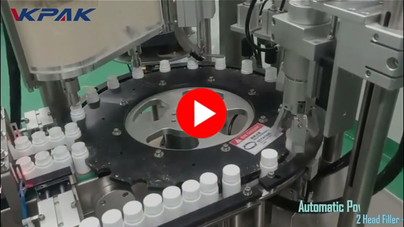 मोनोब्लॉक पाउडर बोतल भरने और कैपिंग मशीन