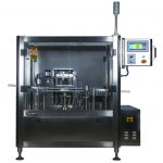 स्वचालित पूर्व-निष्फल इंजेक्टर सिरिंज भरने प्लगिंग सीलिंग मशीन