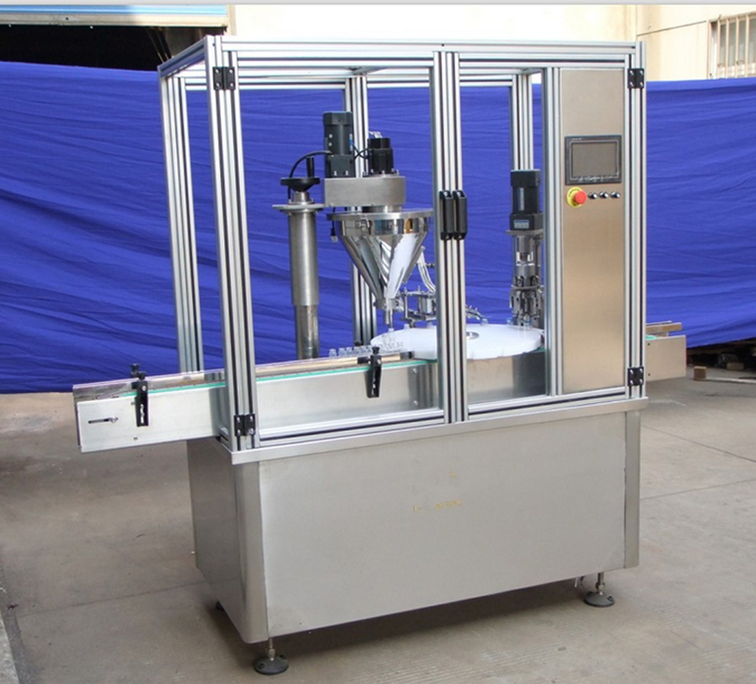 powder filler capper machine पाउडर भराव कैपर उपकरण.jpg