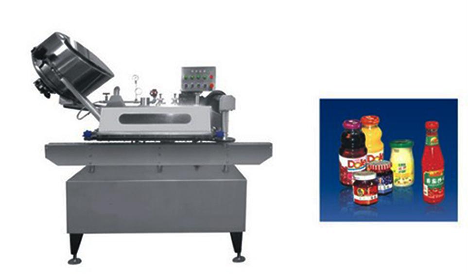 Button-controlled system glass Jar twist off Steam Capper equipment vacuum capping machine for sauce बटन नियंत्रित वैक्यूम कैपिंग मशीन ट्विस्ट ऑफ.jpg