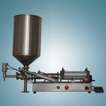 दबाव वाले हॉपर के साथ उच्च चिपचिपापन मूंगफली का मक्खन शहद भरने की मशीन