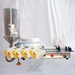 अर्ध स्वचालित वायवीय टोंटी थैली पूर्व निर्मित बैग भरने की मशीन